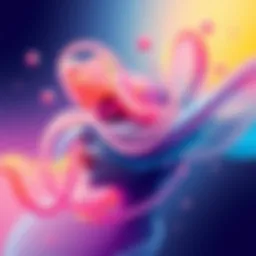 A vibrant abstract representation of gender fluidity