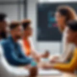 A vibrant discussion on diversity with diverse individuals engaged in conversation