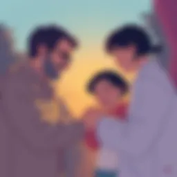 A poignant moment captured during a family reunion