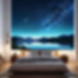 Tranquil night scene with stars