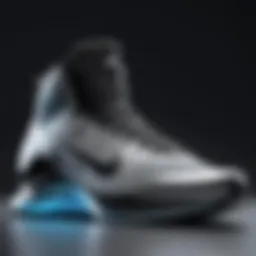 Detailed view of Allyson Felix's innovative shoe design showcasing technology and aesthetics
