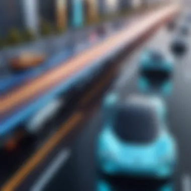 The Future of Transportation with Electric Vehicles Conceptual image of the future of transportation with electric vehicles