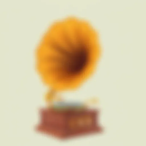 The Beauty of Vintage Gramophones A vintage gramophone showcasing its intricate design