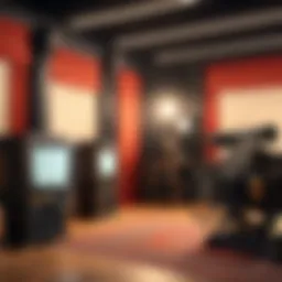 A historic film set showcasing early cinema