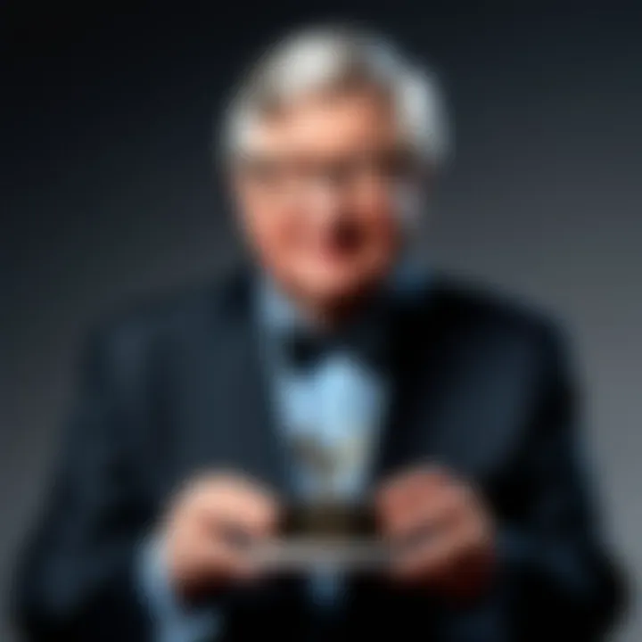 Roger Ebert receiving an award for his contributions to film criticism