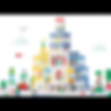 An intricate Lego structure showcasing creativity and design potential