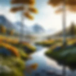 A captivating landscape reflecting the beauty of nature in verses