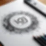 Creative logo design process showcasing sketches and concepts