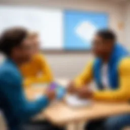 A diverse classroom discussing LGBTQ topics