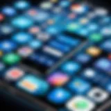 A smartphone displaying various social media applications