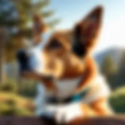 Thoughtful dog gazing into the distance