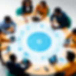 A diverse group engaged in a brainstorming session