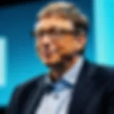 Bill Gates at a technology conference discussing innovation.