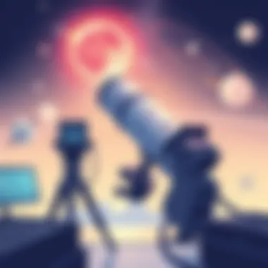 Revolutionizing Astronomy: The Tools of Discovery An illustration of advanced observational technology in use