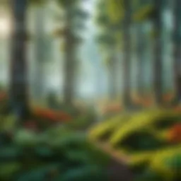 A vibrant forest illustrating biodiversity