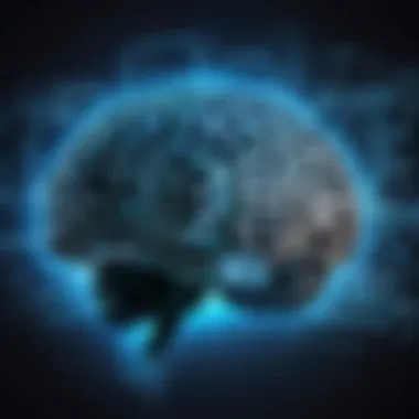 Enhancing Cognitive Processes Through Programming A brain illuminated with coding symbols
