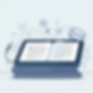 Conceptual graphic of technology's impact on reading habits
