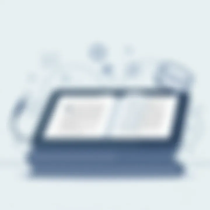 Conceptual graphic of technology's impact on reading habits