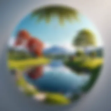 Harmony in Nature: Reflecting the Concept of Ikigai A serene landscape depicting balance and harmony