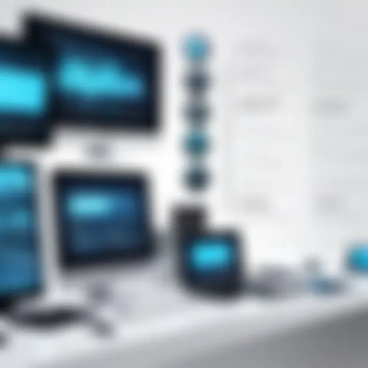 A futuristic illustration showing the evolution of media technology