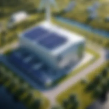 Micro Power Station Overview Aerial view of a micro power station harnessing renewable energy.
