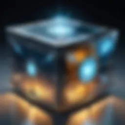 Symbolic representation of Pandora's box, radiating light and mystery.