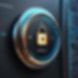 A digital lock symbolizing data security