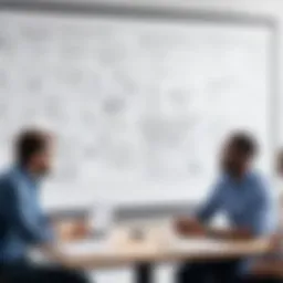 Creative brainstorming session with diverse ideas on a whiteboard