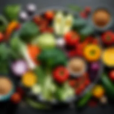Fresh Ingredients of the Dr. Ornish Diet Fresh vegetables and grains representing the Ornish diet