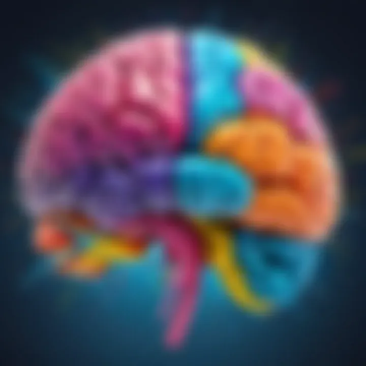 A colorful brain illustration representing ADHD