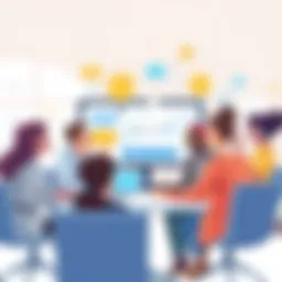 Diverse group brainstorming innovative ideas