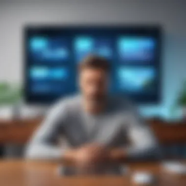 Contemplation of Life Choices Conceptual representation of a man contemplating life choices