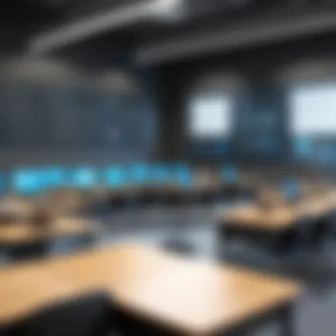 Classroom Resource Disparities A juxtaposition of well-resourced and under-resourced classrooms depicting the opportunity gap.