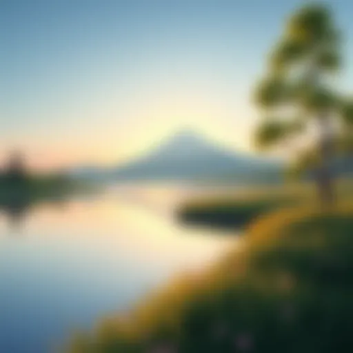 A serene landscape reflecting the beauty of nature's kindness.