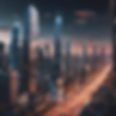 Futuristic Cityscape with Super Power Flyers