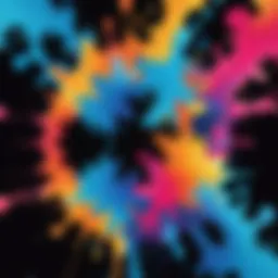 Abstract colorful inkblot art