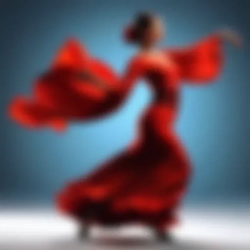 Flamenco dancer in dramatic pose