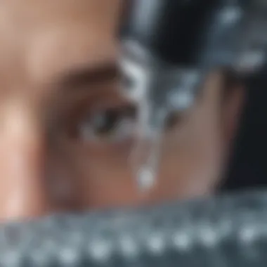 Microscopic Examination of Vaccine Composition Scientist analyzing vaccine composition under microscope