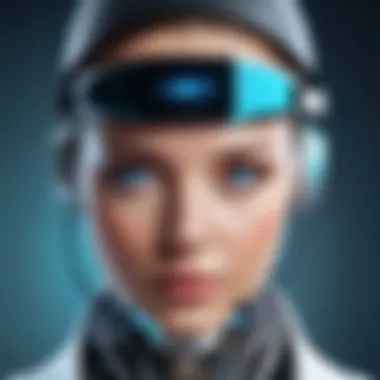 Ethical Considerations in AI An illustration depicting the ethical dilemmas of AI technologies